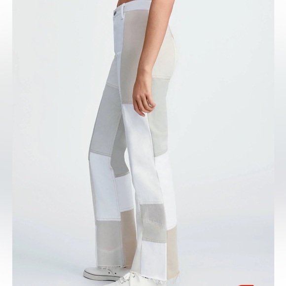 REDONE Beige Levi’s 70s Patched Wide Leg Pants Size 26 - Picture 4 of 7